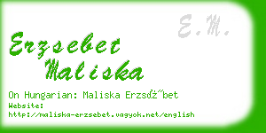 erzsebet maliska business card